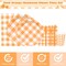 175 PCS Orange Gingham Plates(Orange Gingham)9.8 x 7.8 x 1.2 inches